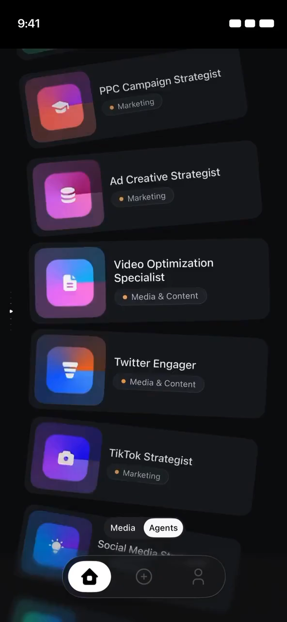 Content creation model experience interface