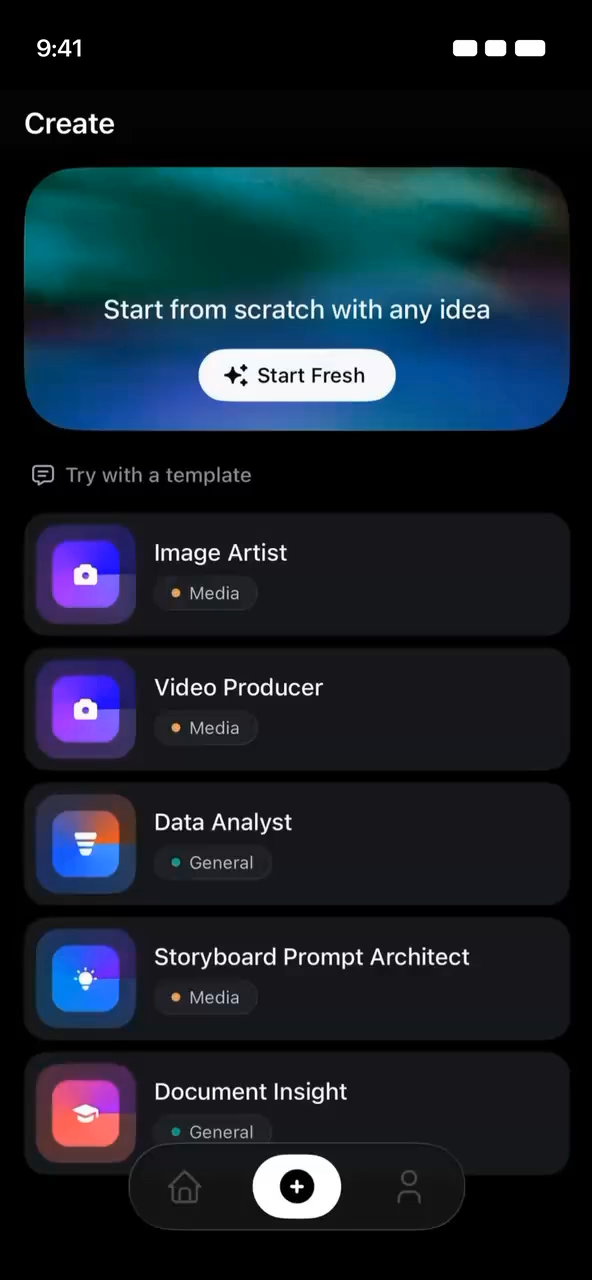 Data analysis Agent interface